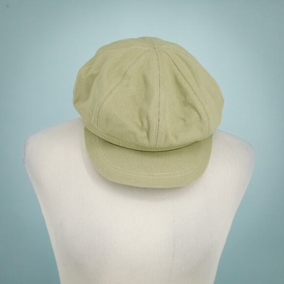 Free People Green Bowery Slouchy Lieutenant Vintage Inspired Cotton Hat Cap - Picture 1 of 6